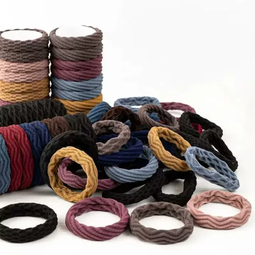 20PCS Hohe Elastizität Mode Haar Seil Hohe Elastizität Jacquard Muster Haar Ring Mode frauen Stirnband Haar Zubehör