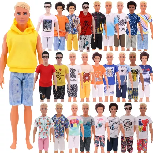 Handgemachte Ken Puppenkleidung T-Shirt + Shorts für Babi Kleid Accessoires Mode Alltagskleidung Gils Spielzeug Geburtstagsgeschenk