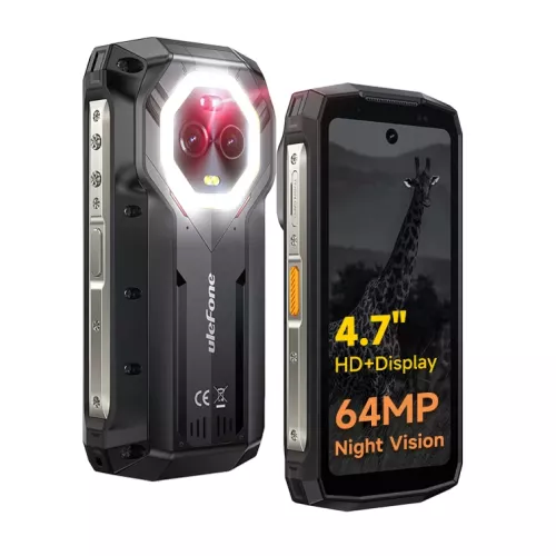 Ulefone Armor  Mini 20 Pro 5G 4,7″ Robustes Telefon 64MP Nachtkamera Vielseitiges LED-Licht Android 14 Smartphone 6200mAh 16GB RAM（8+8）256GB ROM 33W M