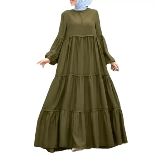 Neue 2026 frauen Casual Sonne Kleid Mode Lose Muslimischen Kleid Abaya Langarm Islam Kleidung Abayas Frauen Dubai Robe übergroßen