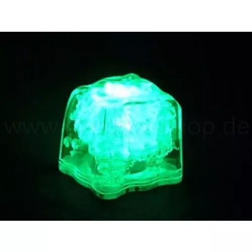 LED Eiswürfel 2er Set Blink Eis Würfel  LED Grün Rot 3.5x3,5 cm Flasher