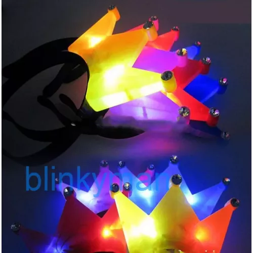 LED Haarreifen 2024 Leucht Blink Prinzessinnen KRONE Haar Reif blinky Haarreif