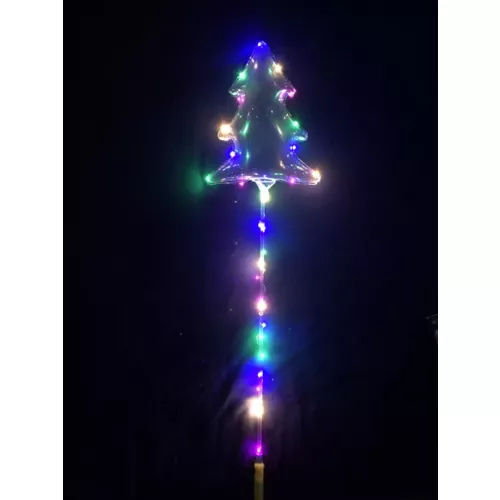 LED Bubble Ballon mit STICK Weihnachtsbaum Stab Multi Color Kupferdraht Lichterkette