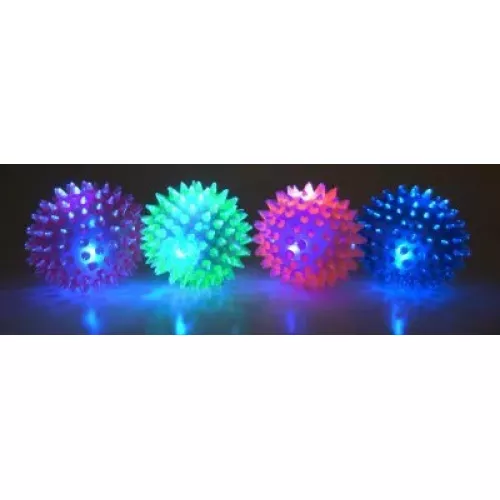 ″Flashing Spiky ″Massage LED Ball 5,5cm - blinken beim Aufprall orange, blau,pink,grün