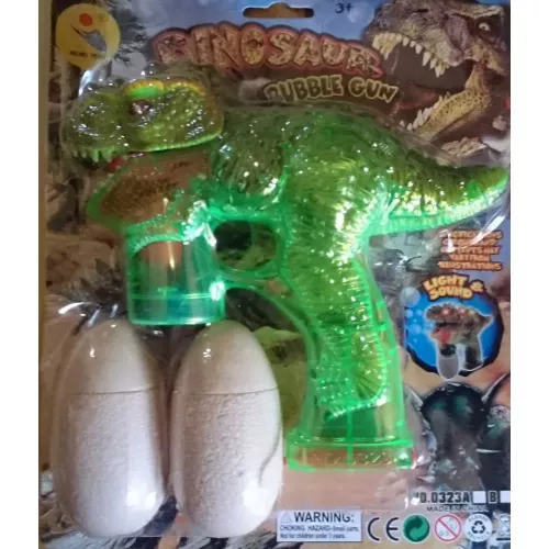 SEIFENBLASEN PISTOLE BUBBLE GUN LED Dino mit Licht und Sound gebruell seifen blasen