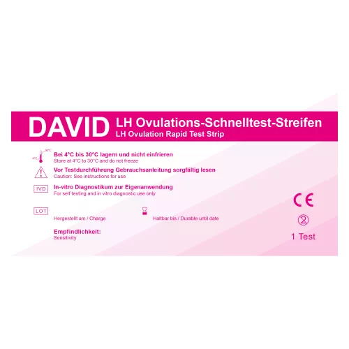 20 x David Ovulationstest Streifen 20 miu/ml LH Schnelltest (0,26 &euro; pro st)
