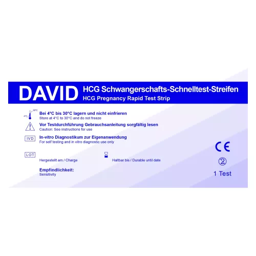 30 x David Schwangerschaftstest Streifen 10 miu/ml HCG... (0,20 &euro; pro 1 Stück)
