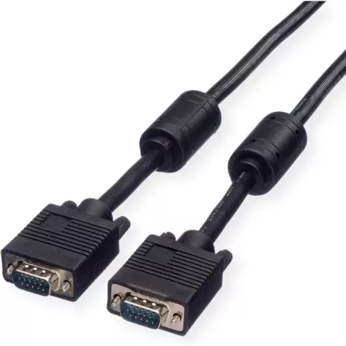 Roline Cable VGA Alta Calidad con Ferritas HDB15 Macho/Macho 3m Negro