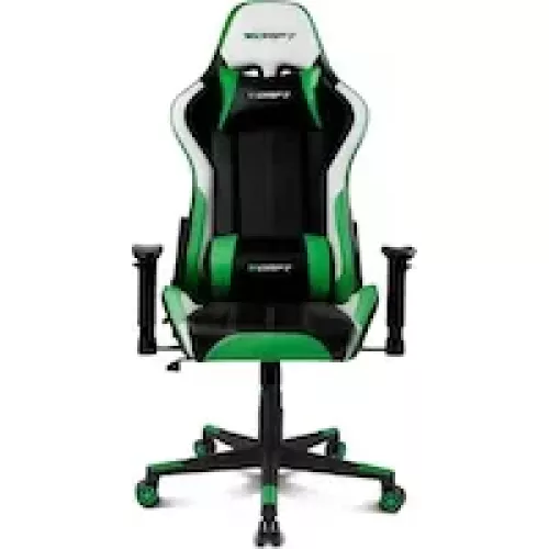 Silla gaming - Drift DR175, 2D (regulable en altura y anchura), Poliuretano), 150kg, Giratorio, Negro Verde