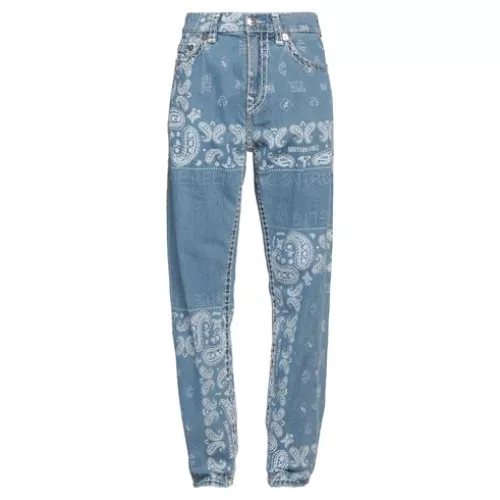 True Religion Hombre Azul marino Pantalones vaqueros Algodón, Elastán