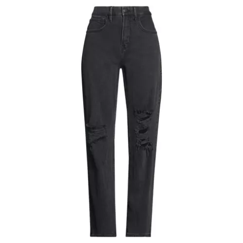 Good American Mujer Negro Pantalones vaqueros Algodón, Tencel™, Algodón reciclado, Elastán