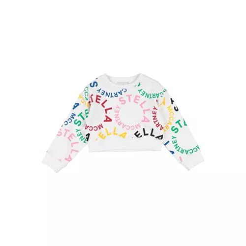 Stella Mccartney Kids NIÑA Blanco Sudadera Algodón, Elastán