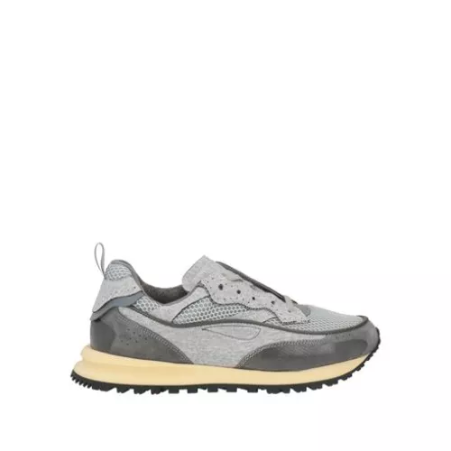 Hidnander Mujer Gris Sneakers Cuero, Fibras textiles