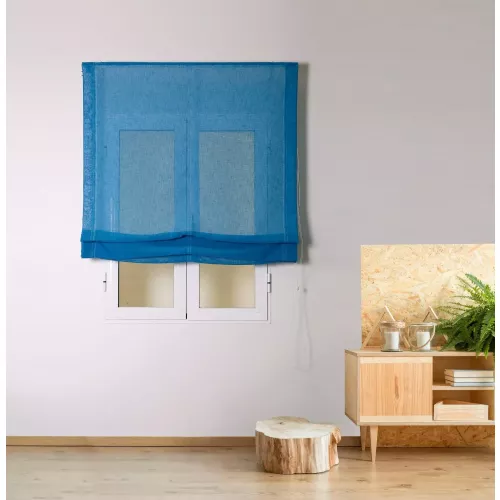 Estor plegable rustipol azul 135x250cm