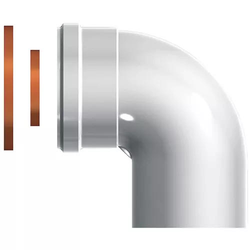 Codo de 90º m/h de radio amplio