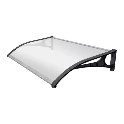 Marquesina de pvc/aluminio evo 120x80cm negro/transparente