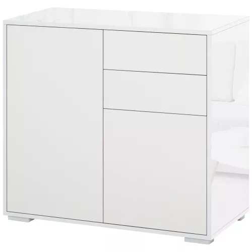 Aparador para cocina homcom blanco 79x36x74 cm melamina de madera