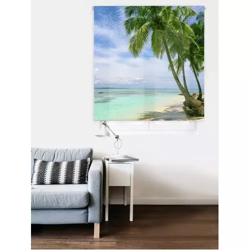 Estor enrollable happystor tejido translúcido estampado digital paisajes hscpexc038005 100x250cm (instalación en techo o pared) - largo 250cm