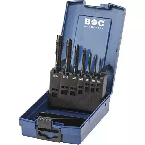 Bohrcraft 41441330007 - bohrcraft jg. macho máq. anillo azul din 371/376-b, caja abs mgb7g-k // m3-m12 /7-uds.