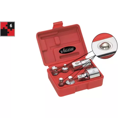 Adaptador conjunto 6 pc. en caja 1/4