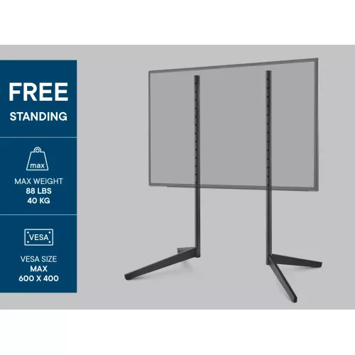 Soporte TV - One for all WM 7610, De 32″ hasta 65″, Hasta 40kg, Libertad de movimiento, Altura ajustable, Negro