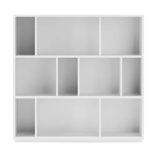 Estantería librería, colección nack, con 3 niveles de altura en melamina color blanco