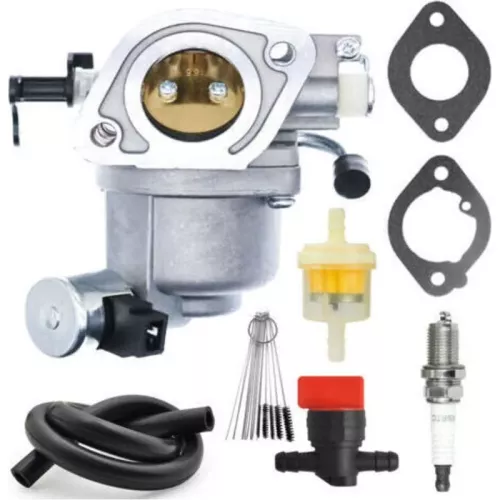 593197 kit carburador y juntas compatibles con briggs & stratton 40n777 40n877 reemplaza 595216 594207, y para john deere 100 series x166 x166r auc147