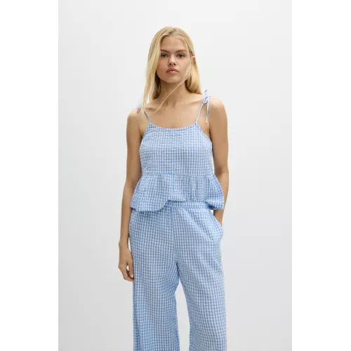 Pantalón textura cuadro vichy