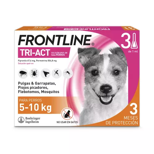 3 pipetas Frontline para perros de 5 - 10kg