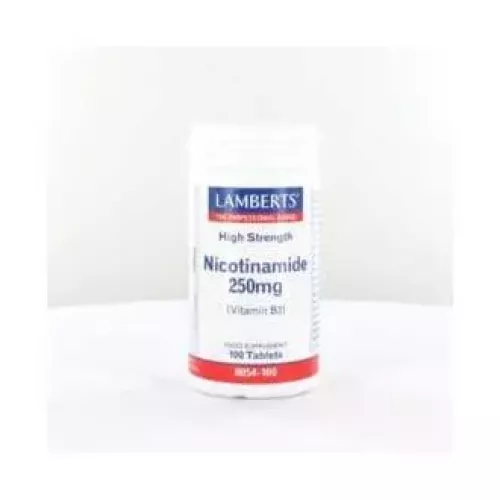 Nicotinamida 250mg (vitamina B3) 100 tabletas - Lamberts