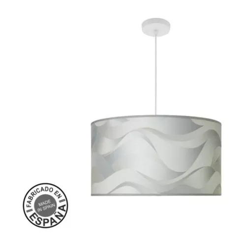 Colgante Moda 3xe27 Blanco/ola Gris Regx50x50cm C/difusor