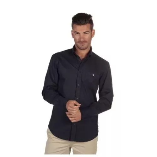 Camisa Nautica Abotonada Lisa - Moda Inspirada en el Mar