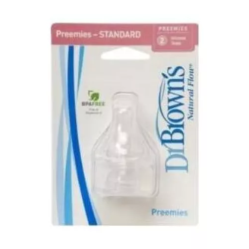 Dr Brown'S Tetina Silicona Natural Flow Prematuros 2 uds