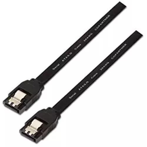 Cable SATA AISENS A130-0157 0.5m 6Gbps Negro con anclaje y RoHS