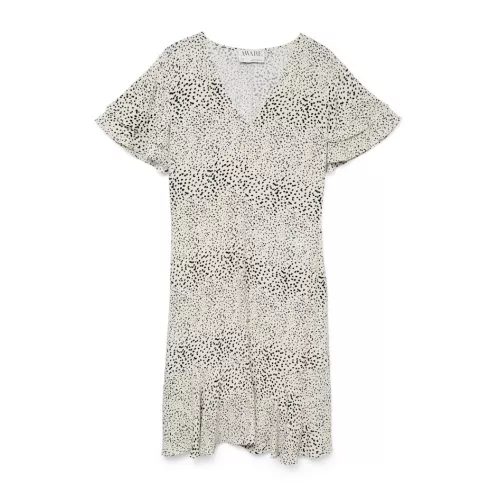Vero Moda Vestido Mujer VMPIPER SS V-NECK Negro