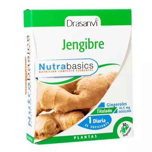 Nutrabasics Jengibre 30 cápsulas de 481mg - Drasanvi