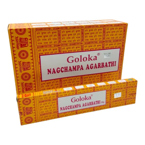 Caja Goloka Nag Champa - 12 cajetillas de 15gr. - Incienso Masala