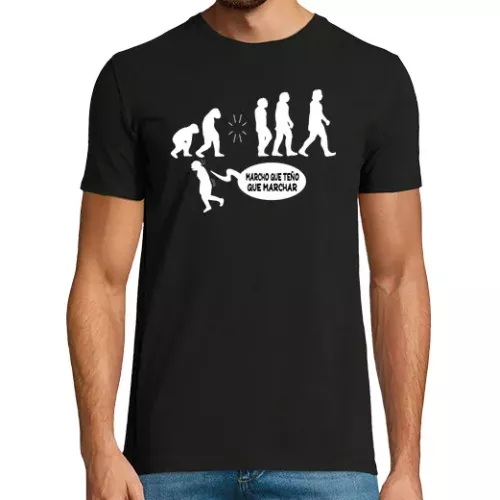 Camiseta Hombre Manga Corta Marcho que teño que marchar