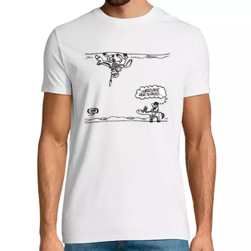 Camiseta Hombre Manga Corta Camiseta Don Quijote y Sancho
