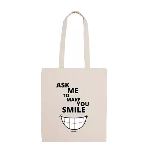 Bolsa De Tela traer alegría a la gente dientes boca s laTostadora