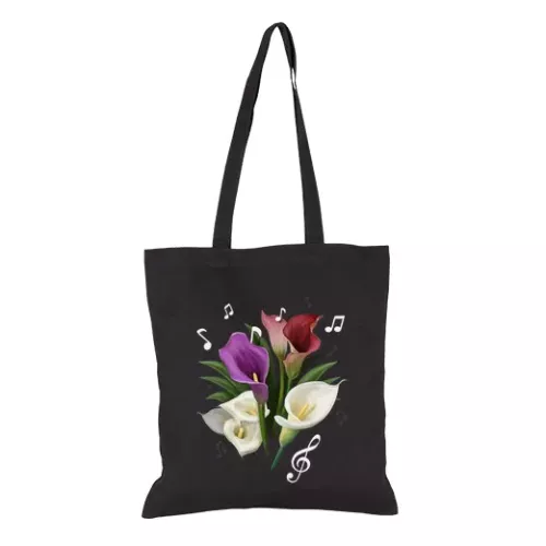 Bolsa De Tela Flores y musica laTostadora