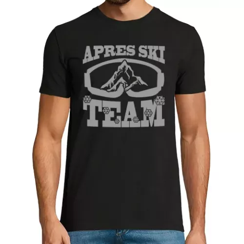 Camiseta Hombre Manga Corta equipo de apres ski laTostadora