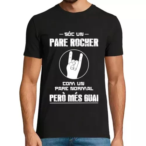 Camiseta Hombre Manga Corta Sóc un Pare Rocker Com Un Pare Normal