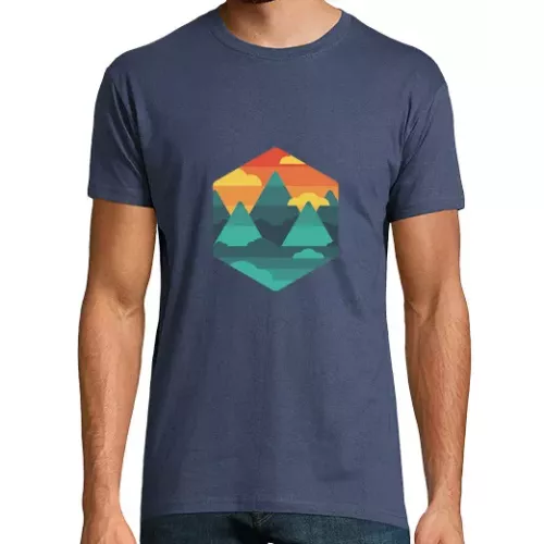 Camiseta Hombre Manga Corta simplemente paisaje laTostadora