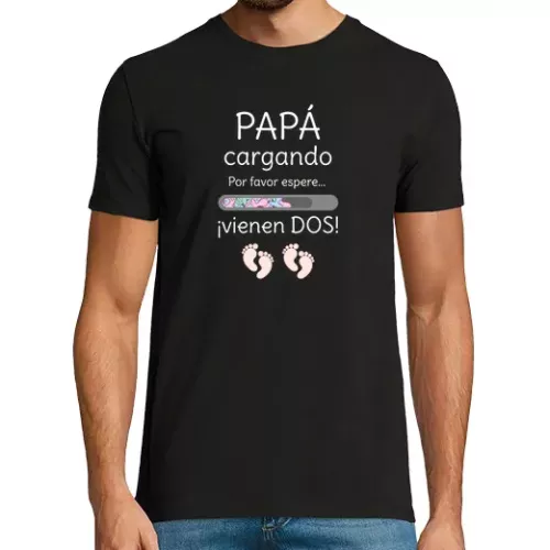Camiseta Hombre Manga Corta FUTURO PAPÁ GEMELOS laTostadora