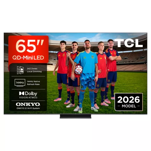TV QD-Mini LED 65″ - TCL 65C6K Pro, UHD 4K, AiPQ Processor, Smart con Google TV, Dolby Vision-Atmos, Negro