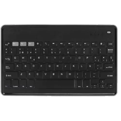 Teclado inalámbrico - Silver HT Wireless Bluetooth, Universal, Carga Micro USB, Gris