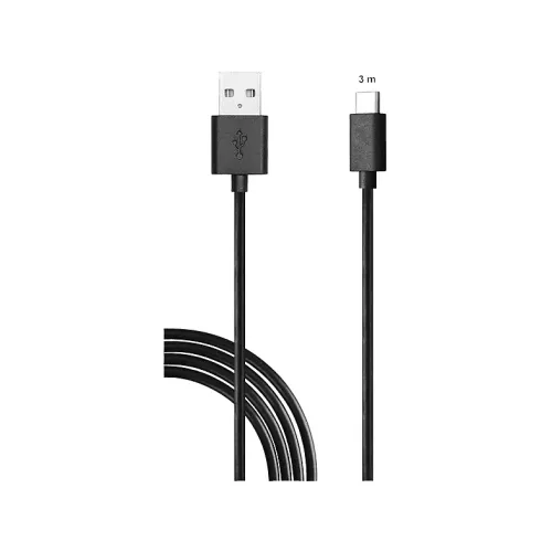 Cable USB a USB-C - ISY IC-5006, Para Nintendo Switch, 3m, Negro