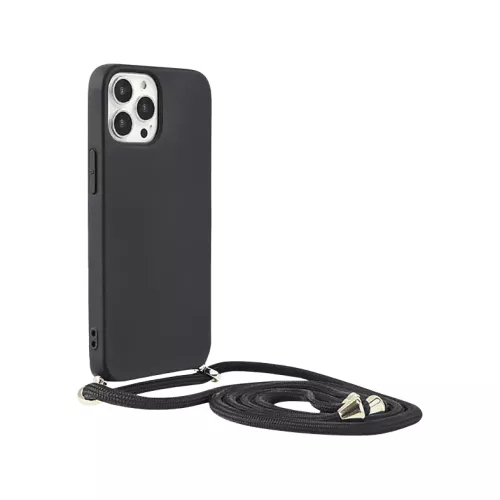 Funda móvil - ISY ISC-3817 HangOn, Para Apple iPhone 13 Pro, Trasera, TPU, Negro
