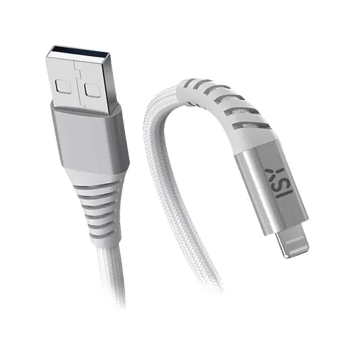Cable USB a Lightning - ISY ICN-5000-WT-AL, De USB-A Lightning, 2 m, 12 W, Blanco